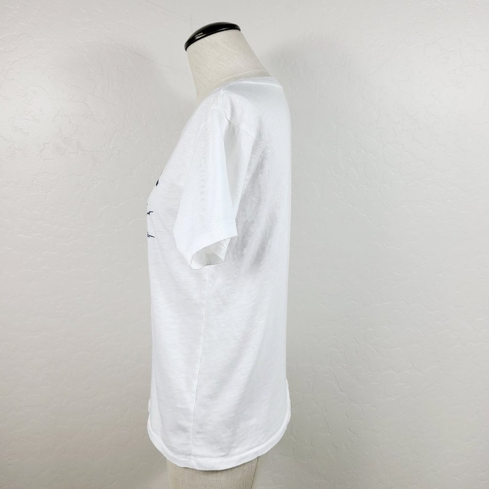 J. Crew Heart Lake Flocked Graphic T-Shirt - Picture 3 of 7